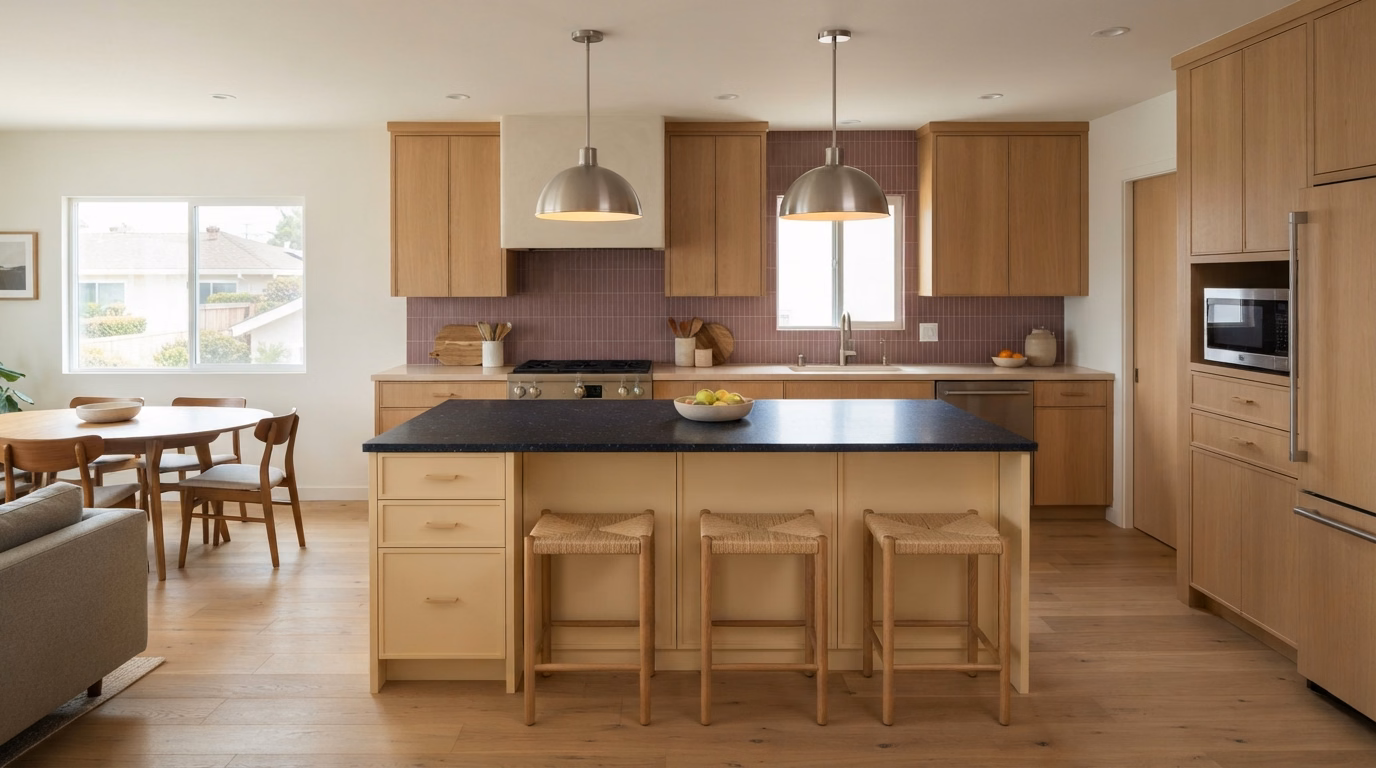 Open-Concept Kitchen Island | Oceanside, CA Open-concept kitchen island project in Oceanside, CA.