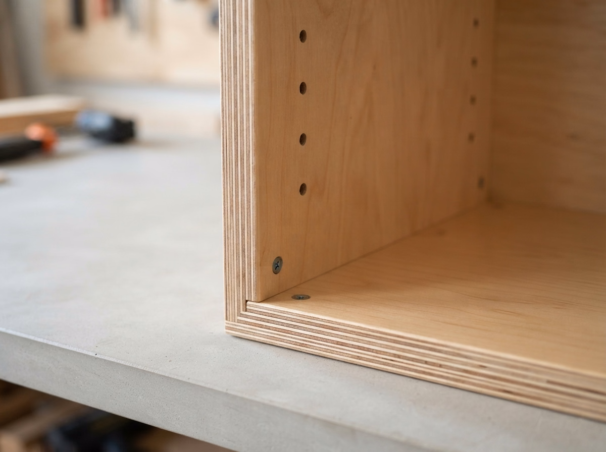 Plywood Box Construction Cabinet in San Diego County.
